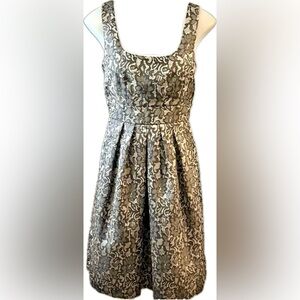 Maurices Gray and Black Floral Midi Dress